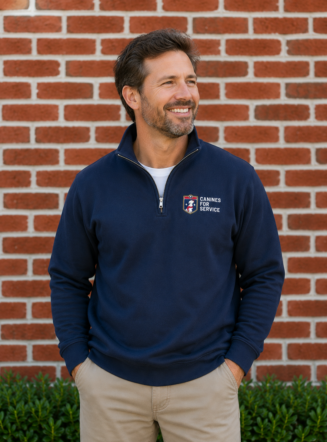 Navy Quarter-Zip Sweatshirt