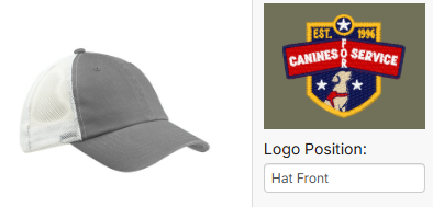 Gray Trucker Hat with Embroidered Logo
