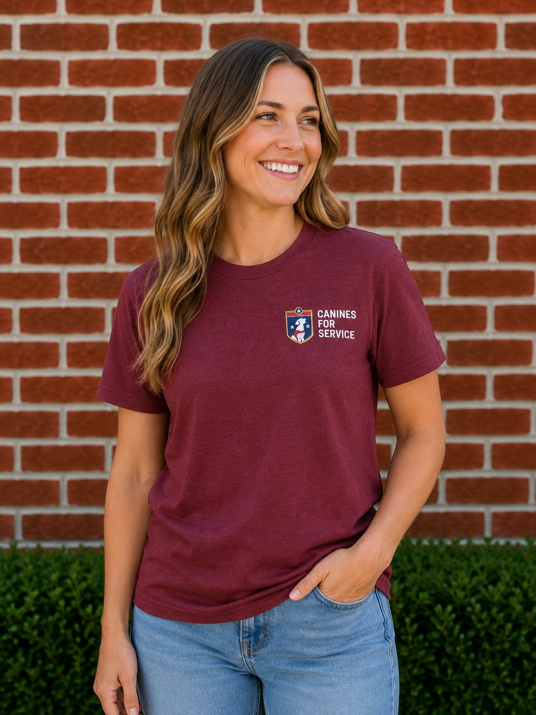 *CLEARANCE* Burgundy Embroidered T-Shirt